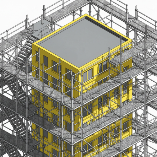 Пассивная защита от БПЛА на базе строительных лесов