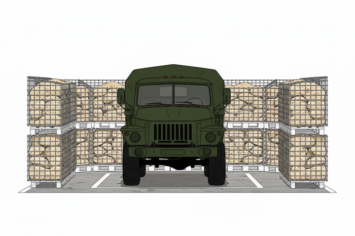 Противоосколочные габионы от БПЛА